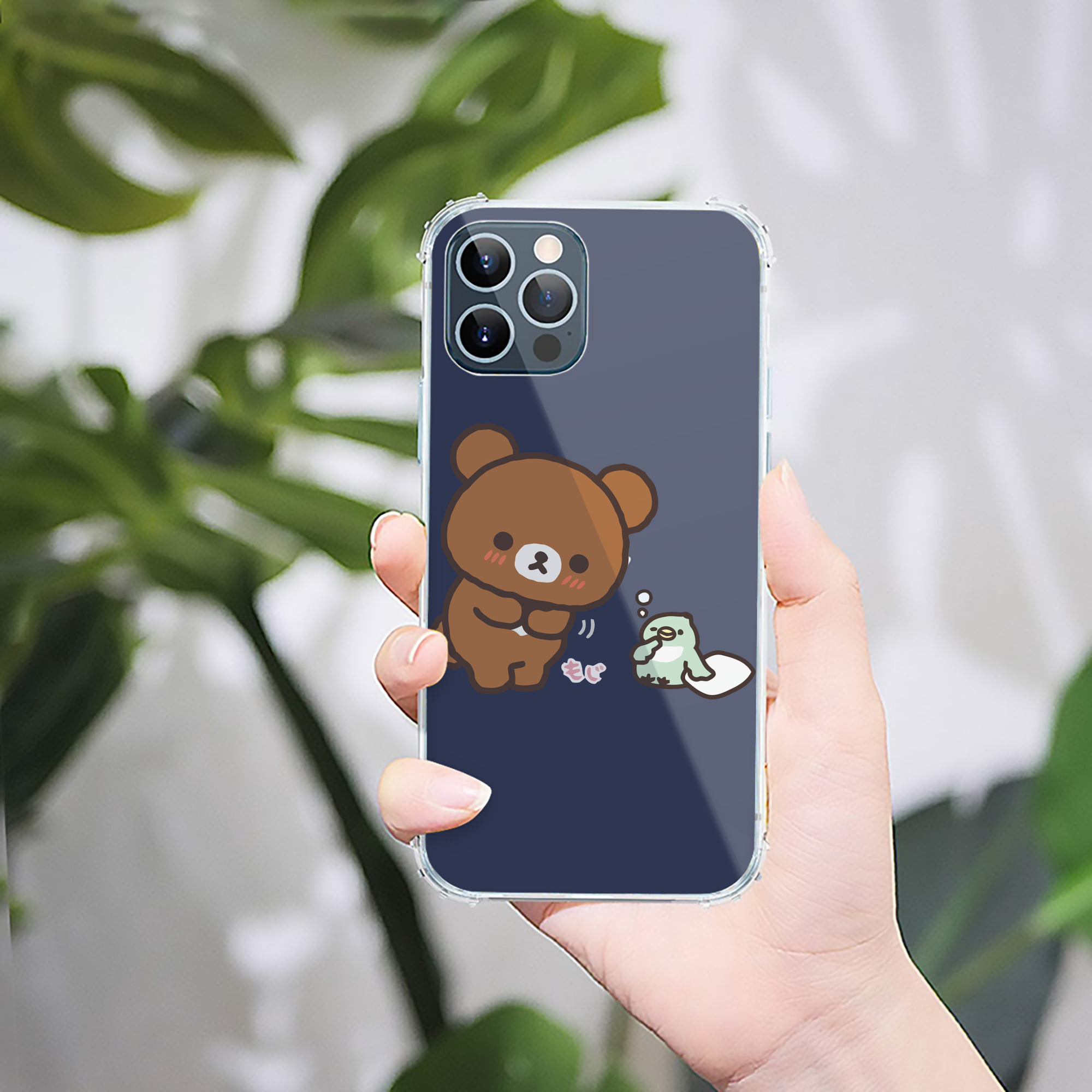（画像用） リラックマ リラックマ キイロイトリ Rilakkuma Korilakkuma Kiiroitori 【iPhone 12シリーズ対応】透明スマホケース（クリアソフトケース）